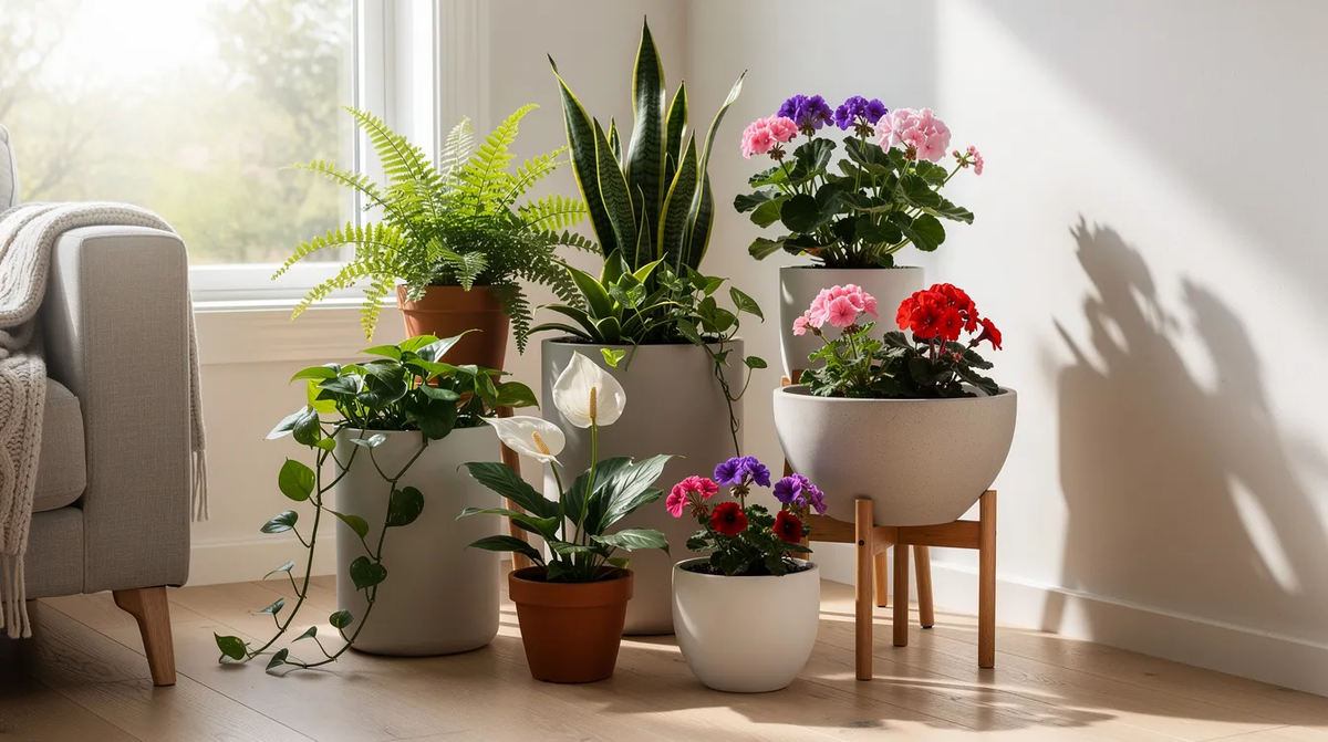 Indoor Planter Combinations for Flower & Foliage Plants