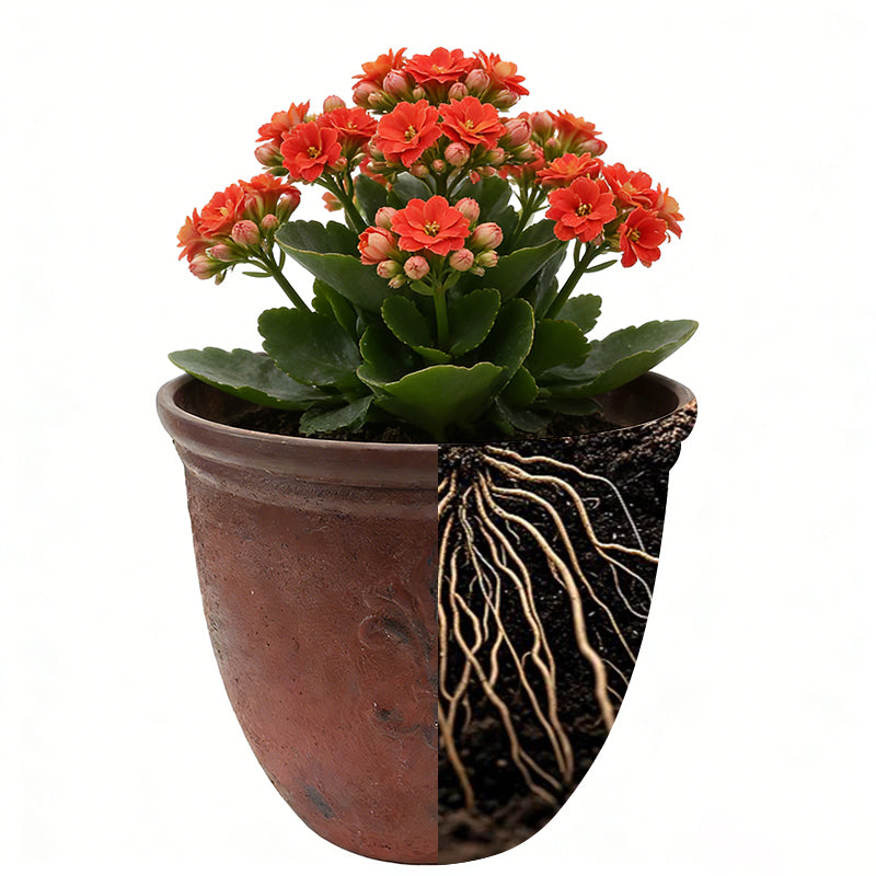Solum Vitae 15-in 38# Fon Round Textured Plant Pots Jonquil Clean Shots for Home Garden,Premium Plant Pots for Gardening