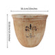 Solum Vitae 15-in 38# Fon Round Textured Plant Pots Cream Size Display for Empty Pot,Premium Plant Pots for Gardening