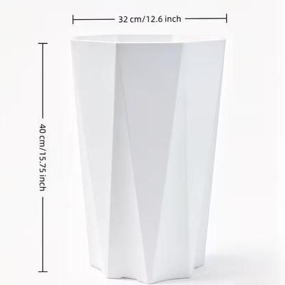 Solum Vitae 16-in 32# Fon Diamond Textured Big Flower Pots Size Display for Empty Pot,Premium Large Planter Pots for Gardening