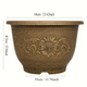 Solum Vitae 24-in 60# Terra-F Round Textured Large Planter Pots Size Display for Empty Pot,Premium Outdoor Planters for Gardening